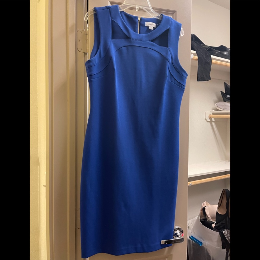 Calvin Klein blue dress, size 12, like new condition